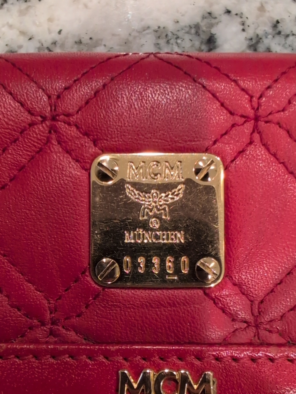 MCM Quilted Leather Trifold Wallet w/COA - Picture 3 of 16